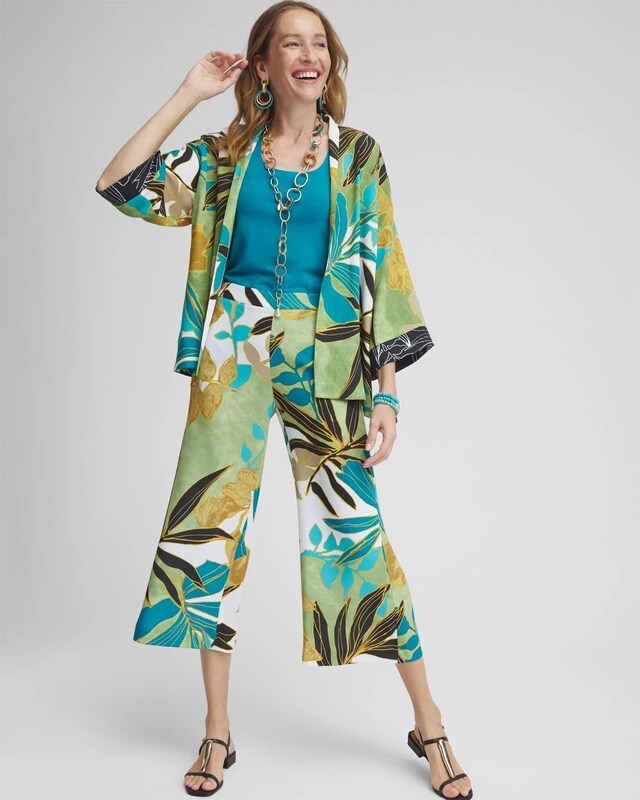 Tropical Palms Kimono - image 2